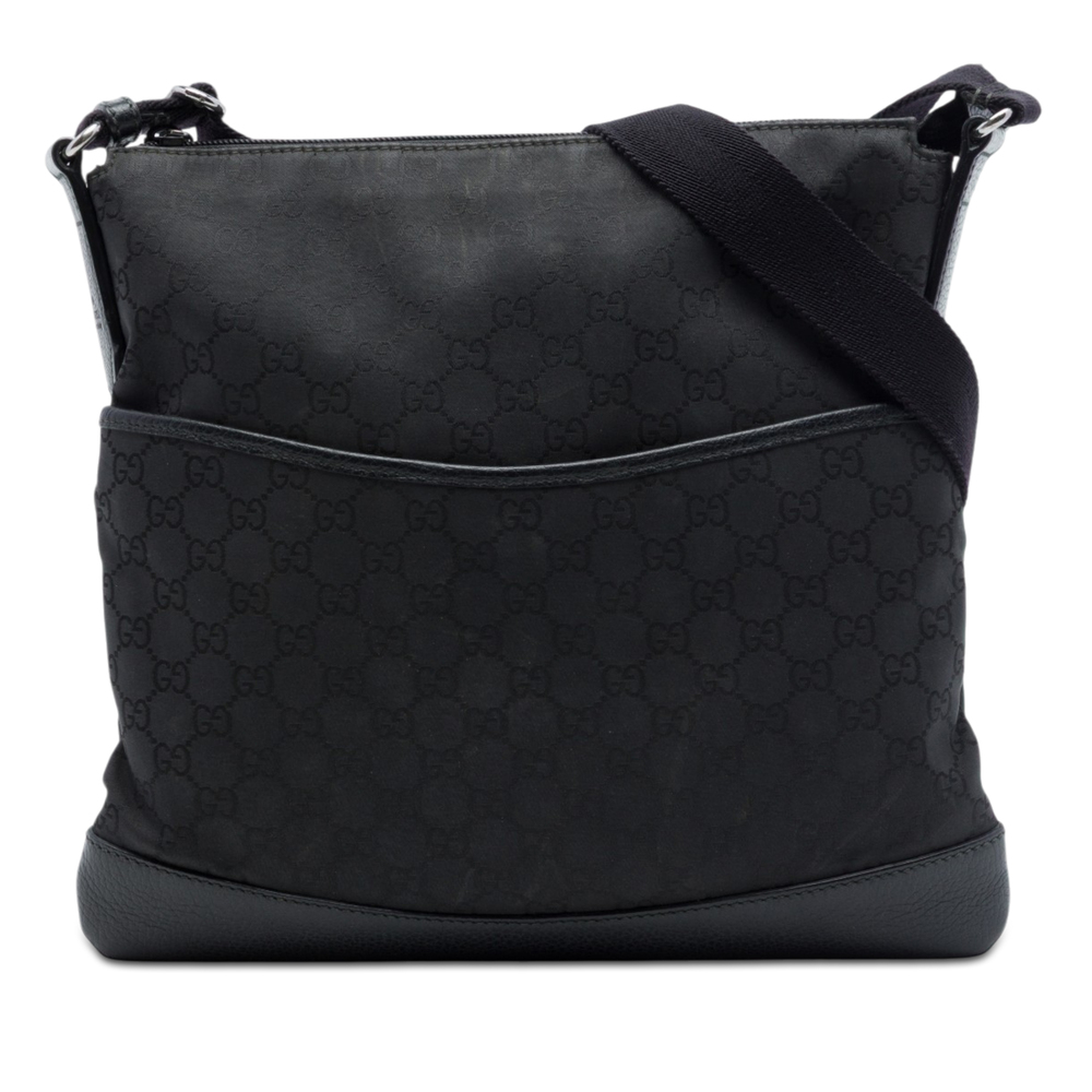 Pre-Loved Gucci GG Nylon Flat Messenger Bag